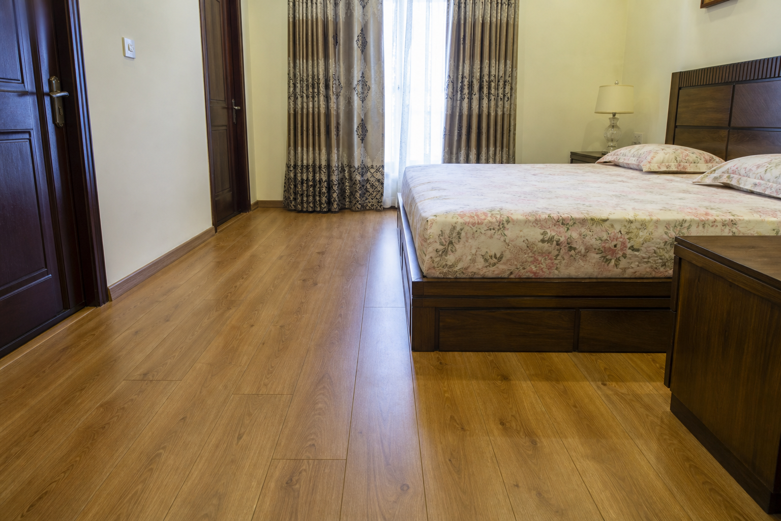 Premium wooden flooring installation